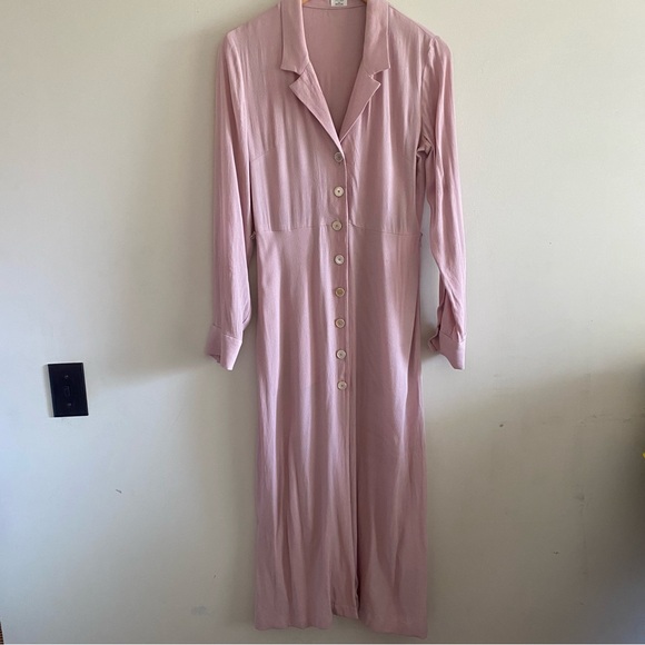 Wilfred Pink Button-Up Long sleeve shirt Dress - Picture 5 of 13